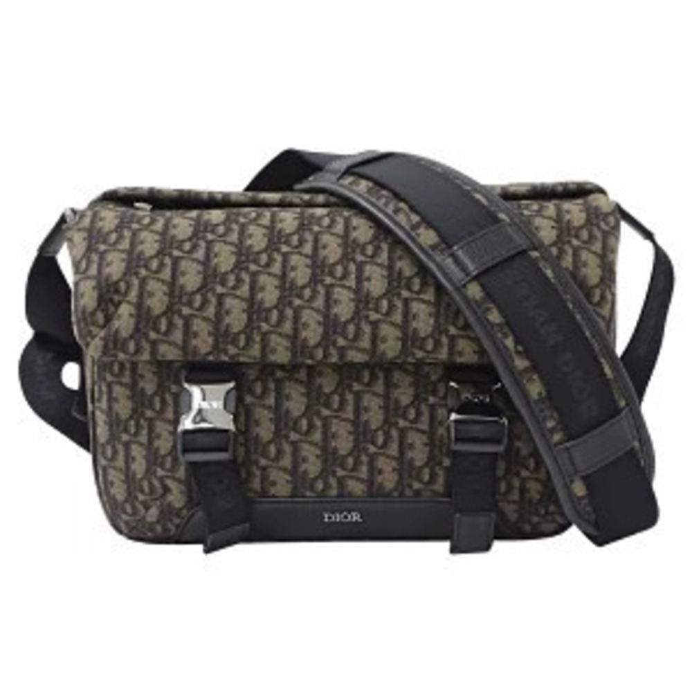 Christian Dior Bag Shoulder Oblique Jacquard Hit the Road Brown Messenger